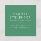 Millennial Marble | Rainbow Pastel Ombre Branding Vierkante Visitekaartje (Achterkant)