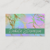 Millennial Marble | Rainbow Pastel Ombre Branding Visitekaartje (Voorkant)
