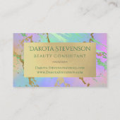 Millennial Marble | Rainbow Pastel Ombre Branding Visitekaartje (Achterkant)
