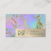 Millennial Marble | Rainbow Pastel Ombre Branding Visitekaartje (Voorkant)