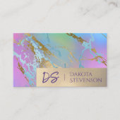 Millennial Marble | Rainbow Pastel Ombre Branding Visitekaartje (Voorkant)