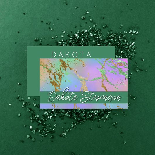 Millennial Marble | Rainbow Pastel Ombre Branding Visitekaartje