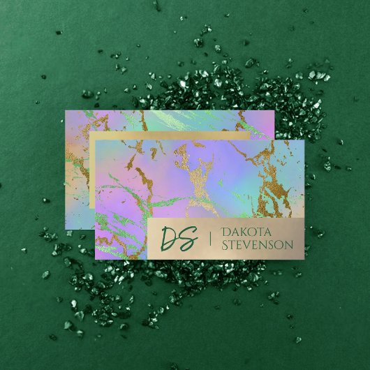 Millennial Marble | Rainbow Pastel Ombre Branding Visitekaartje
