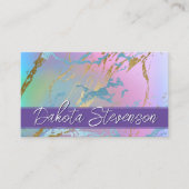 Millennial Marble | Rainbow Pastel Ombre Branding Visitekaartje (Voorkant)