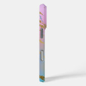 Millennial Marble | Speelse Rainbow Ombre Monogram Case-Mate iPhone Case (Achterkant / Rechts)