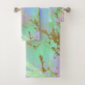 Millennial Marble | Speelse regenboog pastel ombre Bad Handdoek (Insitu)