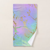 Millennial Marble | Speelse regenboog pastel ombre Bad Handdoek (Handdoek)
