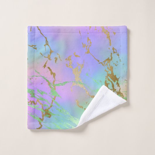 Millennial Marble | Speelse regenboog pastel ombre Bad Handdoek (Wasdoekje)