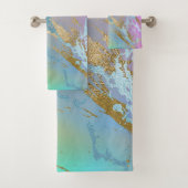 Millennial Marble | Speelse regenboog pastel ombre Bad Handdoek (Insitu)