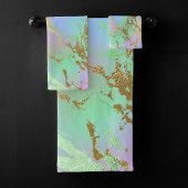 Millennial Marble | Speelse regenboog pastel ombre Bad Handdoek