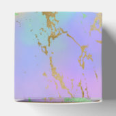 Millennial Marble | Speelse regenboog pastel ombre Bedankdoosjes (Bovenkant)