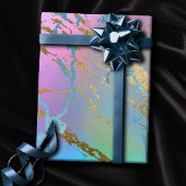 Millennial Marble | Speelse regenboog pastel ombre Cadeaupapier