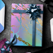 Millennial Marble | Speelse regenboog pastel ombre Cadeaupapier