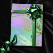 Millennial Marble | Speelse regenboog pastel ombre Cadeaupapier