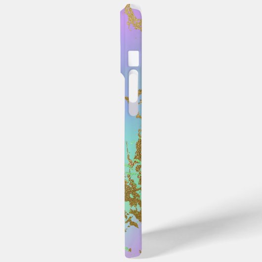 Millennial Marble | Speelse regenboog pastel ombre Case-Mate iPhone Case (Achterkant / Links)
