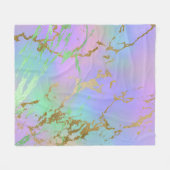 Millennial Marble | Speelse regenboog pastel ombre Fleece Deken (Voorkant (Horizontaal))
