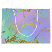 Millennial Marble | Speelse regenboog pastel ombre Groot Cadeauzakje (Achterkant)