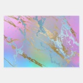 Millennial Marble | Speelse regenboog pastel ombre Inpakpapier Vel (Voorkant)