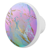 Millennial Marble | Speelse regenboog pastel ombre Keramische Knop (Rechts)