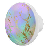 Millennial Marble | Speelse regenboog pastel ombre Keramische Knop (Rechts)
