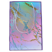 Millennial Marble | Speelse regenboog pastel ombre Medium Cadeauzakje (Voorkant)