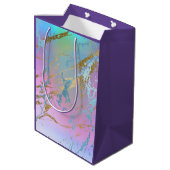 Millennial Marble | Speelse regenboog pastel ombre Medium Cadeauzakje (Achterkant Gekanteld)