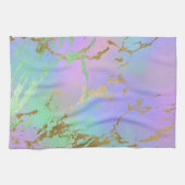 Millennial Marble | Speelse regenboog pastel ombre Theedoek (Horizontaal)