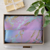 Millennial Marble | Speelse regenboog pastel ombre Tissuepapier (Geschenk)