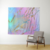 Millennial Marble | Speelse Regenboog Pastel Ombre Wandkleed (In Situ (horizontaal))