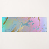 Millennial Marble | Speelse regenboog pastel ombre Yogamat (Voorkant (horizontaal))