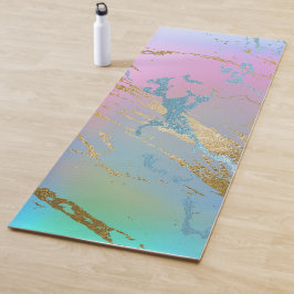 Millennial Marble | Speelse regenboog pastel ombre Yogamat