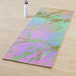 Millennial Marble   Speelse regenboog pastel ombre Yogamat