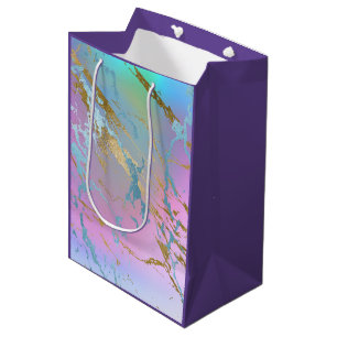 Millennial Marmer   Speelse Regenboog Pastel Ombre Medium Cadeauzakje