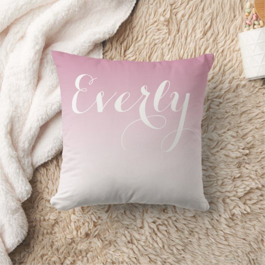 Millennial Pink Ombre Girls Room Baby Nursery Kussen (Deken)