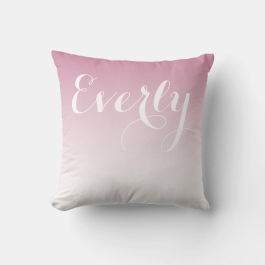 Millennial Pink Ombre Girls Room Baby Nursery Kussen (Voorkant)