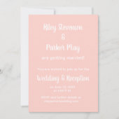 Millennial roze bruiloft uitnodigingen (Voorkant)