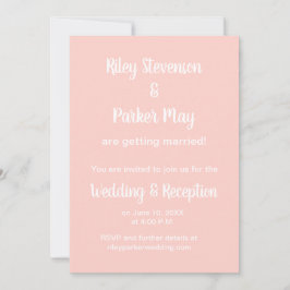 Millennial roze bruiloft uitnodigingen