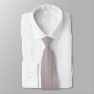 Millennial roze en ijsblauw grijze kleur strepen stropdas