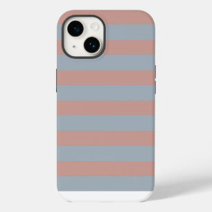 Millennial Roze En Ijsblauw Kleurblok Strepen  iPhone 14 Hoesje