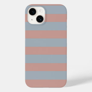 Millennial roze en ijsblauwe kleur blokstrepen Case-Mate iPhone 14 hoesje