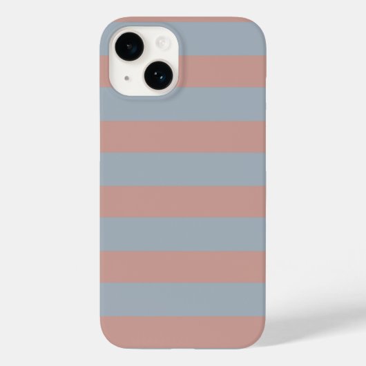 Millennial roze en ijsblauwe kleur blokstrepen Case-Mate iPhone case (Achterkant)