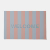 Millennial roze en ijsblauwe kleur blokstrepen deurmat (Voorkant)