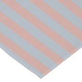 Millennial roze en ijsblauwe kleur blokstrepen korte tafelloper (Hoek)