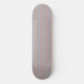 Millennial roze en ijsblauwe kleur blokstrepen persoonlijk skateboard (Voorkant)