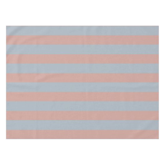 Millennial roze en ijsblauwe kleur blokstrepen tafelkleed (Voorkant (Horizontaal))