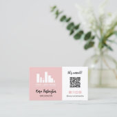 Millennial Roze Logo QR Code Foto Sociale Media Visitekaartje (Staand voorkant)
