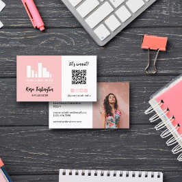 Millennial Roze Logo QR Code Foto Sociale Media Visitekaartje