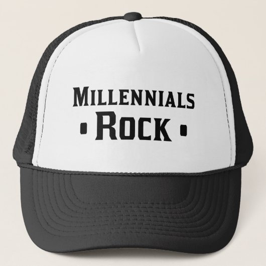 Millennials Rock Trucker Pet (Voorkant)