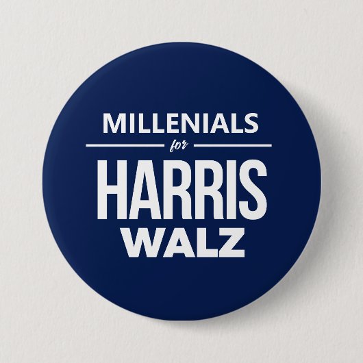 Millennials voor Harris Walz Ronde Button 7,6 Cm (Voorkant)