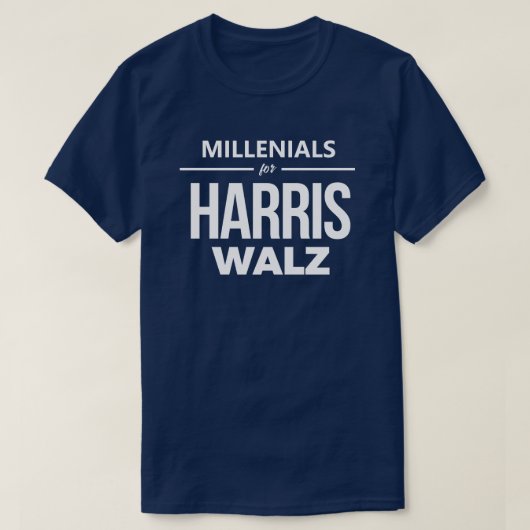Millennials voor Harris Walz T-shirt (Design voorkant)